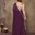 Wine georgette solid saree