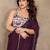 Wine georgette solid saree
