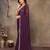 Wine georgette solid saree