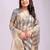 Grey organza woven patta saree