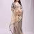 Grey organza woven patta saree