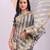 Sky blue organza woven patta saree