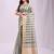 Green organza woven patta saree
