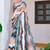 Multi printed linen cotton saree