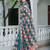 Multi printed linen cotton saree