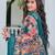 Multi printed linen cotton saree