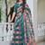 Multi printed linen cotton saree