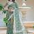 Pista printed linen cotton saree