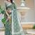 Pista printed linen cotton saree