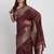 Purple linen cotton woven saree
