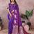 Lavender banarasi silk blend jacquard weaving saree