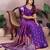 Lavender banarasi silk blend jacquard weaving saree