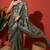 Green tissue printed saree