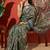 Green tissue printed saree