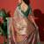 Orange tissue printed saree
