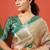 Orange tissue printed saree