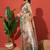 Orange tissue printed saree