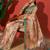 Orange tissue printed saree