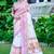 White linen cotton printed saree