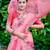 Pink linen cotton printed saree