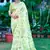 Pista linen cotton printed saree