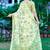 Pista linen cotton printed saree