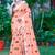 Peach linen cotton printed saree