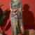 Pista cotton silk blend digital printed saree