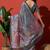Grey cotton silk blend digital printed saree