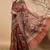 Brown cotton silk blend digital printed saree