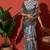 Grey cotton silk blend digital printed saree