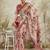 Brown cotton silk blend digital printed saree