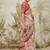 Brown cotton silk blend digital printed saree