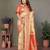 Orange woven rich pallu viscose silk blend saree