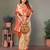 Orange woven rich pallu viscose silk blend saree
