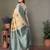 Blue woven rich pallu viscose silk blend saree