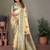 Green woven rich pallu viscose silk blend saree