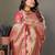 Pink woven rich pallu viscose silk blend saree