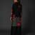 Black floral printed chanderi kurta set