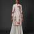White floral printed chanderi kurta set