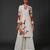 White floral printed chanderi kurta set