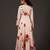 White floral printed chanderi anarkali