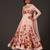 Rose floral printed chanderi anarkali