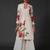 White floral printed chanderi kurta set