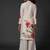 White floral printed chanderi kurta set