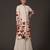 White floral printed chanderi kurta set