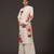 White floral printed chanderi kurta set