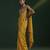 Yellow Plain Lycra Saree