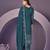 Teal Embroidered faux georgette semi stitched salwar suit