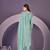 Mint purple color embroideried faux georgette semi stitched salwar suit